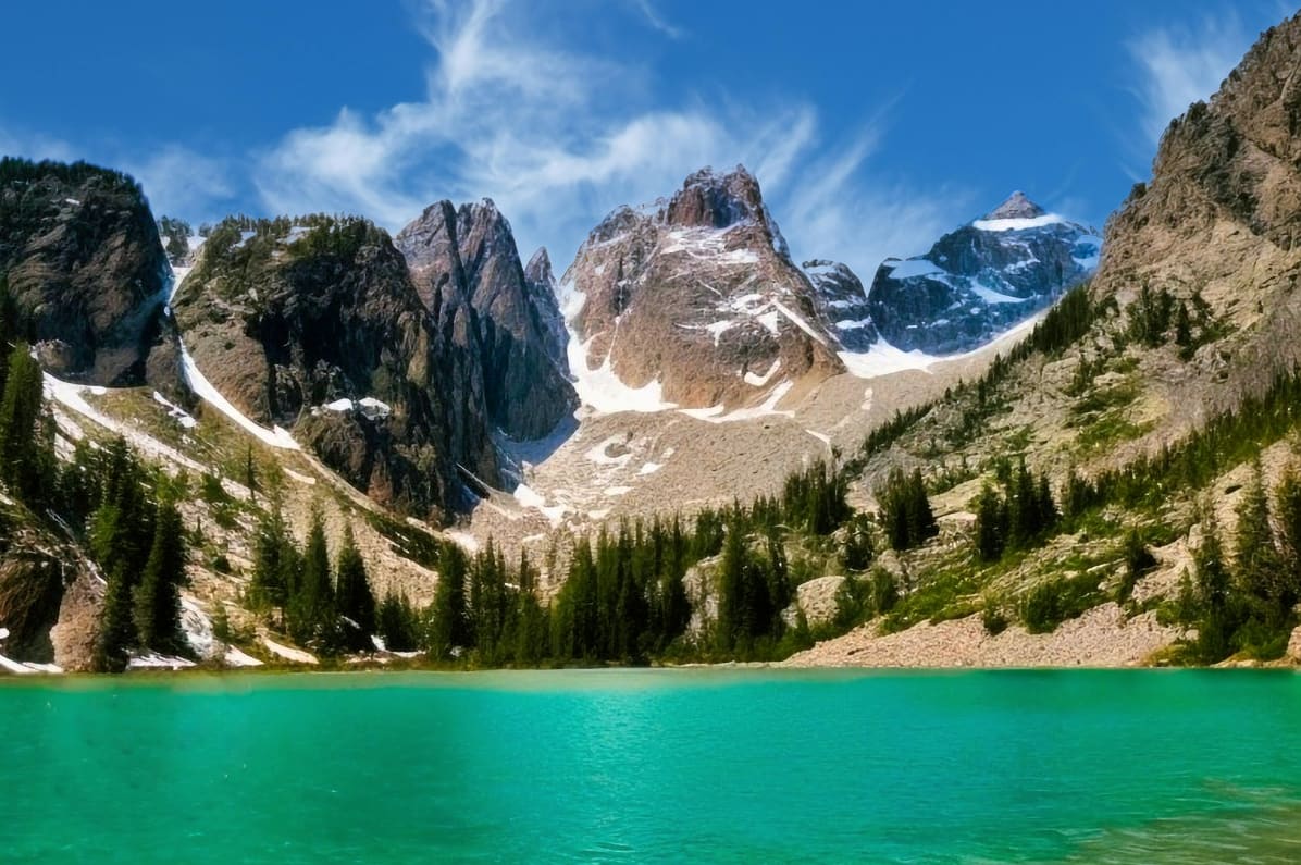 a spring day at Delta Lake
