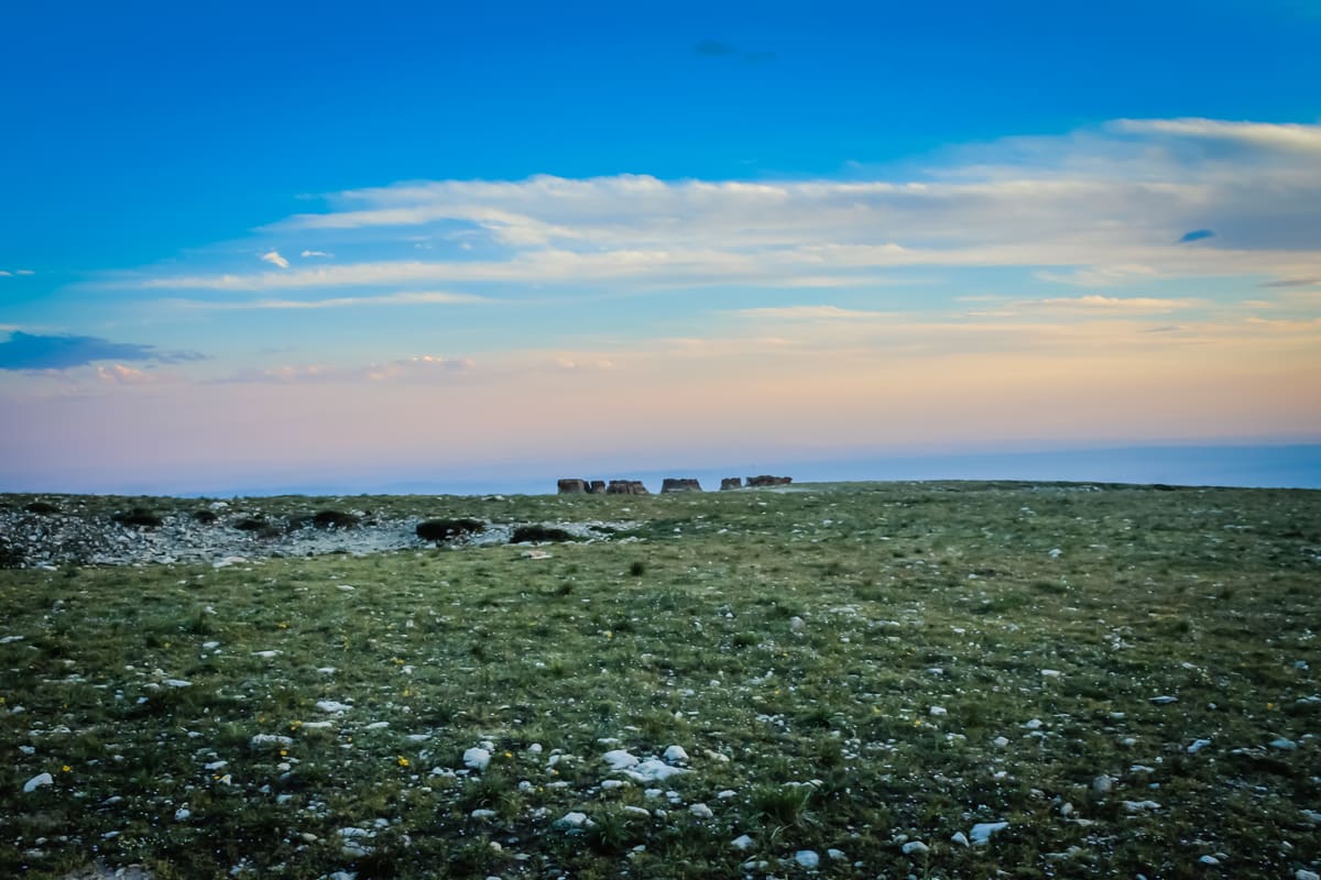Circle of rocks at Medicine Wheel