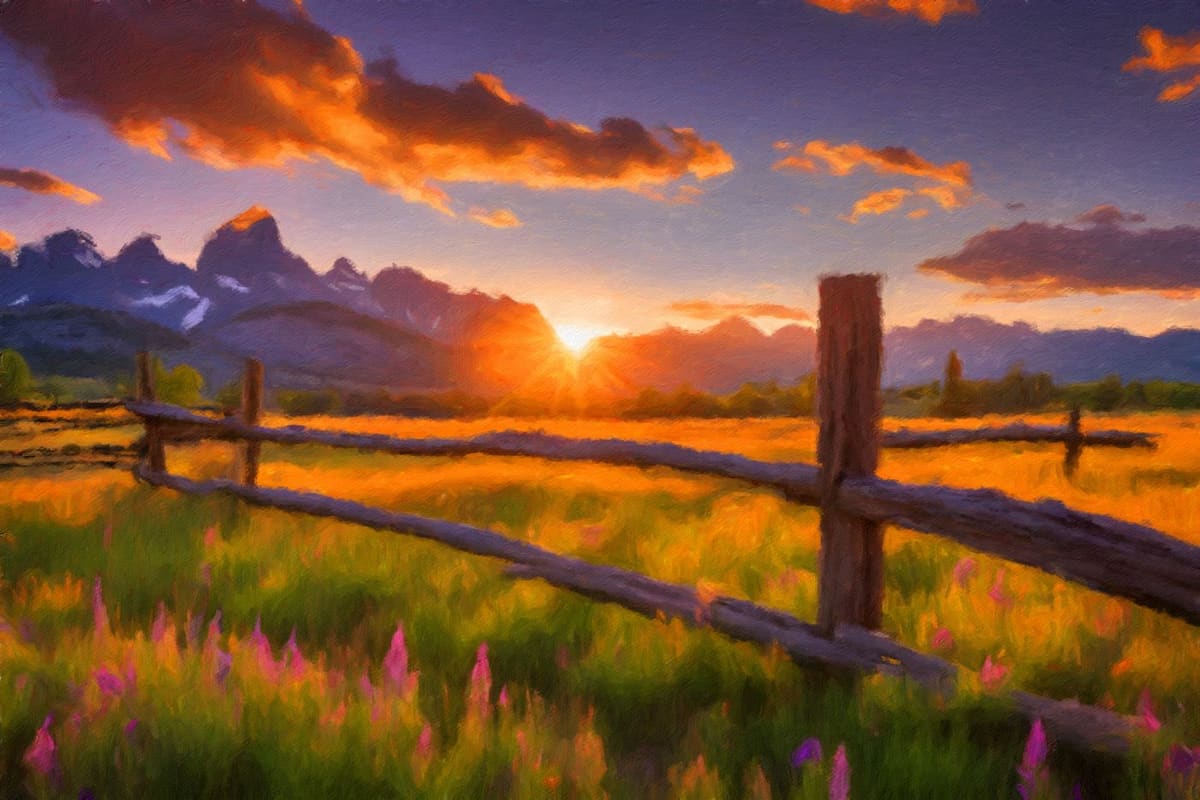 Sunrise over the mountains