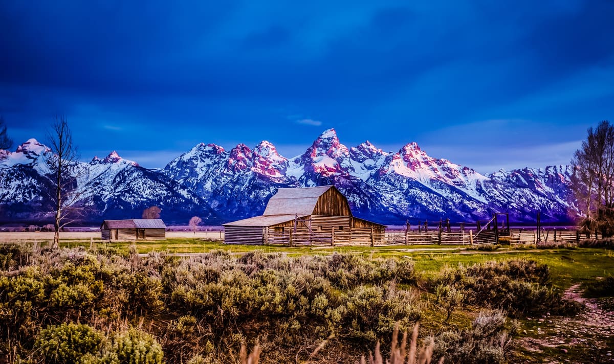 Fall Near the Tetons Barn